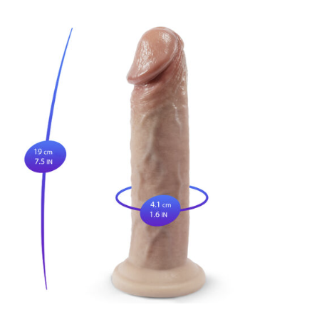 SilexD - Gode Real Skin Suprème Model 1 flesh 19 cm