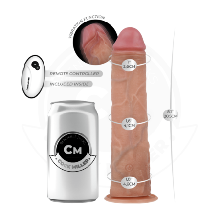 Cock Miller - Gode réaliste à ventouse avec télécommande pour le va et vient - 20,5 CM