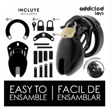 Samourai - Cage de chasteté -  11 x 5.5 cm - Noir