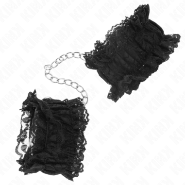 Menottes élastiques en dentelle noire