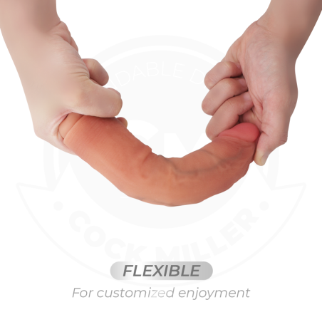 Cock Miller - Gode réaliste à ventouse avec télécommande pour la vibration - 19,5 CM