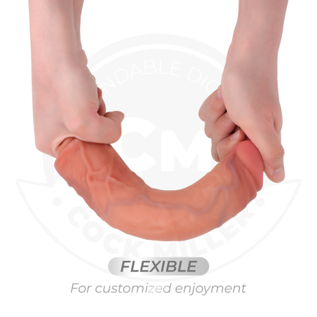 Cock Miller - Gode réaliste à ventouse avec télécommande pour la vibration - 21,5 CM