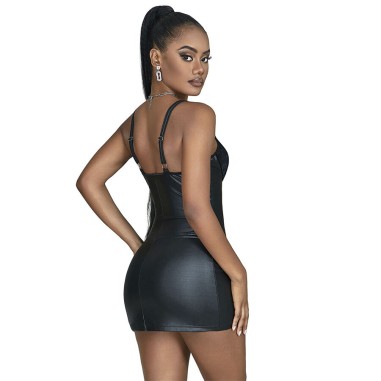 Robe zippée - Subblime - simili cuir noir - S/XL