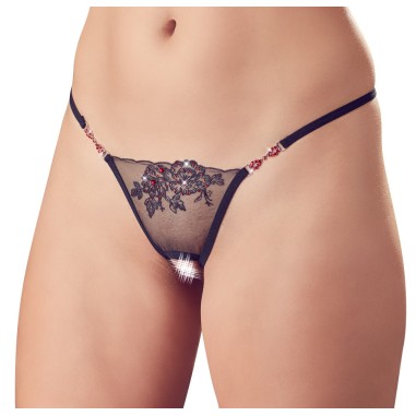 String ouvert - Cottelli - Broderie et strass -...