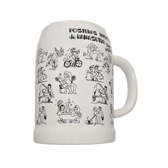 Chope à bière avec dessins érotiques