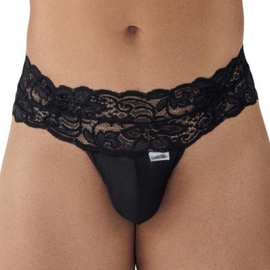 String - Dentelle et lacets - Noir