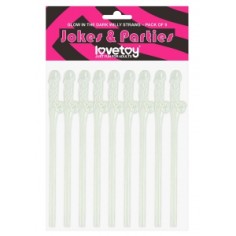 Pailles phosphorescentes Pénis x9