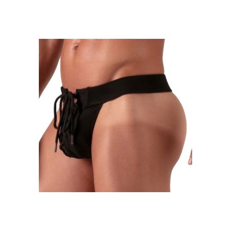 String avec lacets Laced Noir - XS/S