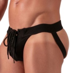 Jockstrap avec lacets Laced Noir - M/L