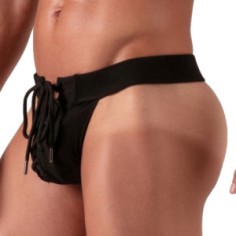 String avec lacets Laced Noir - M/L