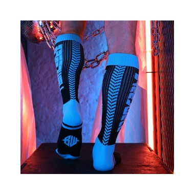 Chaussettes hautes Eternity Noir-Turquoise