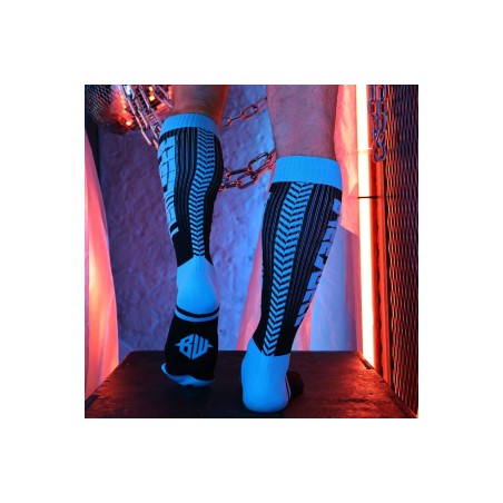 Chaussettes hautes Eternity Noir-Turquoise