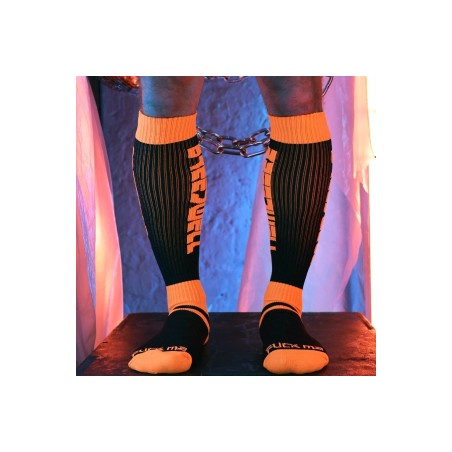 Chaussettes hautes Eternity Noir-Orange Neon