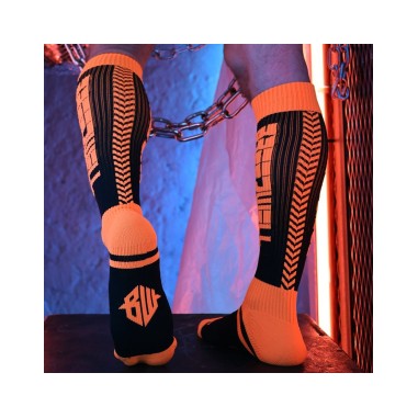 Chaussettes hautes Eternity Noir-Orange Neon