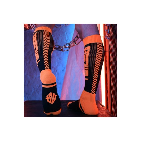 Chaussettes hautes Eternity Noir-Orange Neon