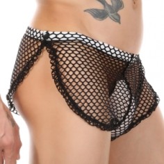 Short - Ogusto -Résille sexy - Noir - Taille L