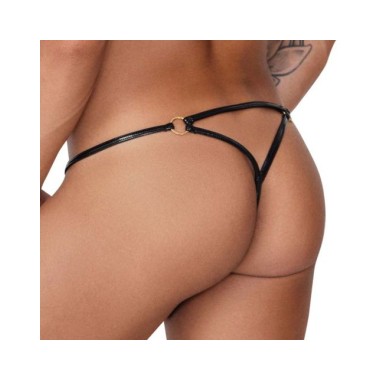 String Effet Mouillé Benten Noir - S/M