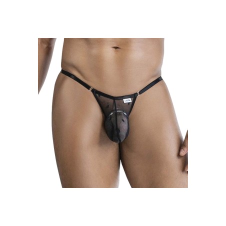 String - Candyman - Transparence et broderie - Noir - L/XL