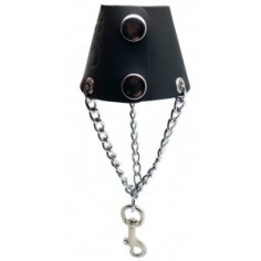 Parachute en cuir avec chaines et crochet - 2 pressions