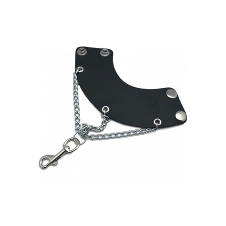 Parachute en cuir avec chaines et crochet - 2 pressions