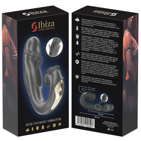Ibiza - Rose -  Effet oscillant vaginal et vibration clitoridienne