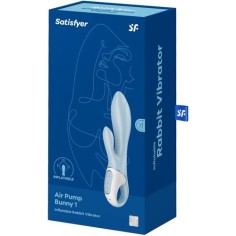 Satisfyer - Air pump bunny 1 - Rabbit  gonflable - Bleu