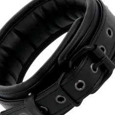 Darkness - Collier noir doublé avec laisse 2