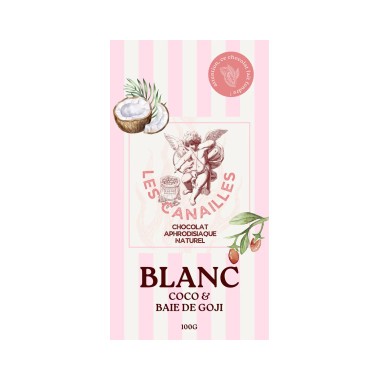 Tablette de Chocolat Aphrodisiaque Blanc Coco &...