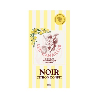 Tablette de Chocolat Aphrodisiaque Noir Citron...