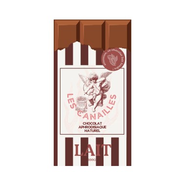 Tablette de chocolat aphrodisiaque au lait - 100g
