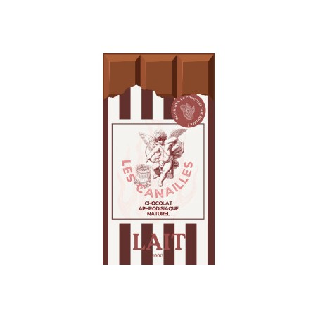 Tablette de chocolat aphrodisiaque au lait - 100g