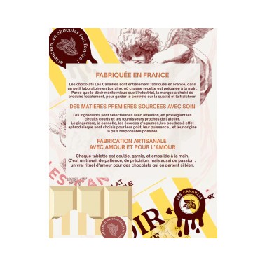 Tablette de chocolat aphrodisiaque au lait - 100g