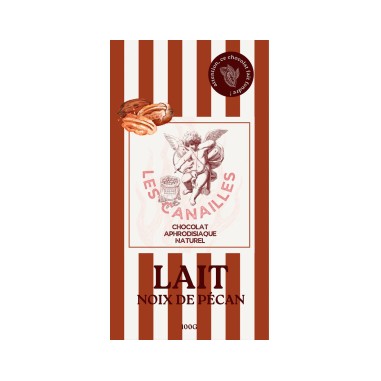 Tablette de chocolat aphrodisiaque au lait -...