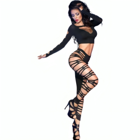 Top & Leggins Noir - Chilirose - S/M