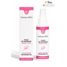 Divinextases - Huile de massage bio - Barbe à papa