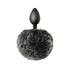 Plug anal noir pompon queue de lapin Sweet Caress 2